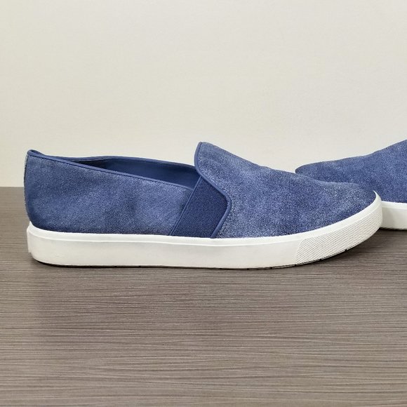 Vince Blair-12 Embossed Suede Slip-on Sneakers, Indigo, Womens Size 9 M / 39 - Picture 6 of 9